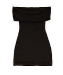 Katie j Trisha Off The Shoulder Second Skin Dress - BLACK