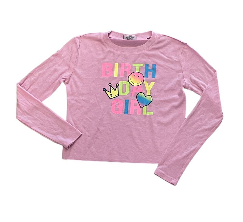 Firehouse Rainbow Birthday Girl Jersey Tee - Pink