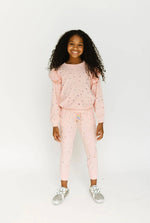 Lola + The Boys  Rainbow Crystal Ruffle Jogger Set