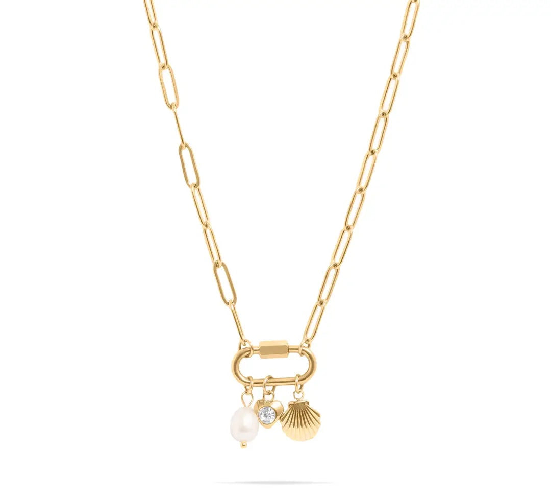 Sea Shell Carabiner Necklace