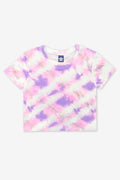 Pixielane Simply Soft Easy Neon Pink Peace Tee-Black Tie Dye