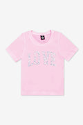 Pixielane Simply Soft Short Sleeve Fitted Tee- Rose Love