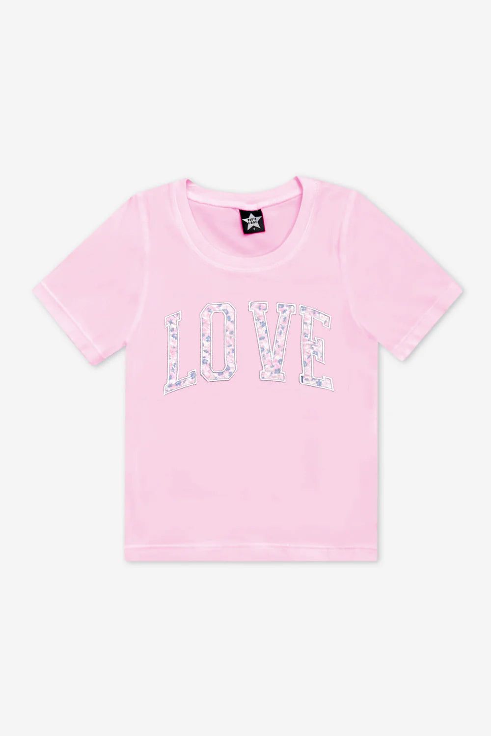 Pixielane Simply Soft Short Sleeve Fitted Tee- Rose Love
