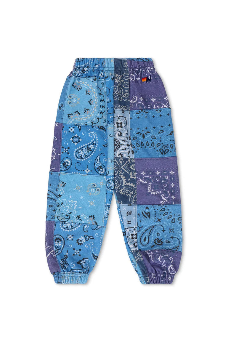 Aviator Nation Bandana Quilted Sweatpants- Blue (presale)
