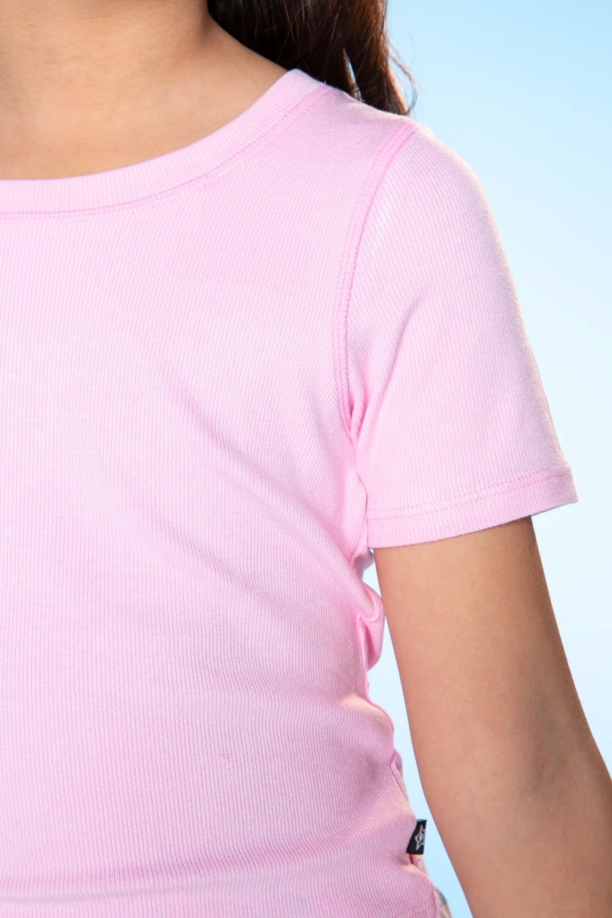Pixielane Simply Soft Short Sleeve Fitted Tee- Rose Love
