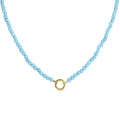 Semi Precious Natural Stone Charm Keeper Necklace