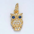 Cz Blue-eyed Owl Charm