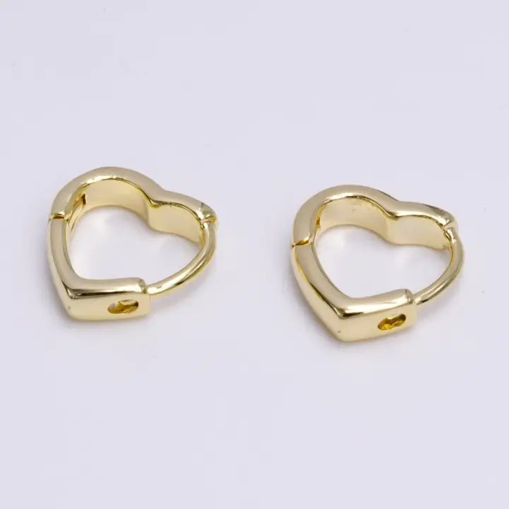 Mini Heart Huggie Cartilage Earrings