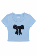 Katie j Bow Applique Baby Tee