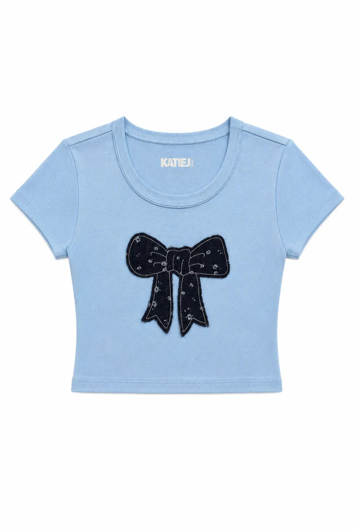 Katie j Bow Applique Baby Tee