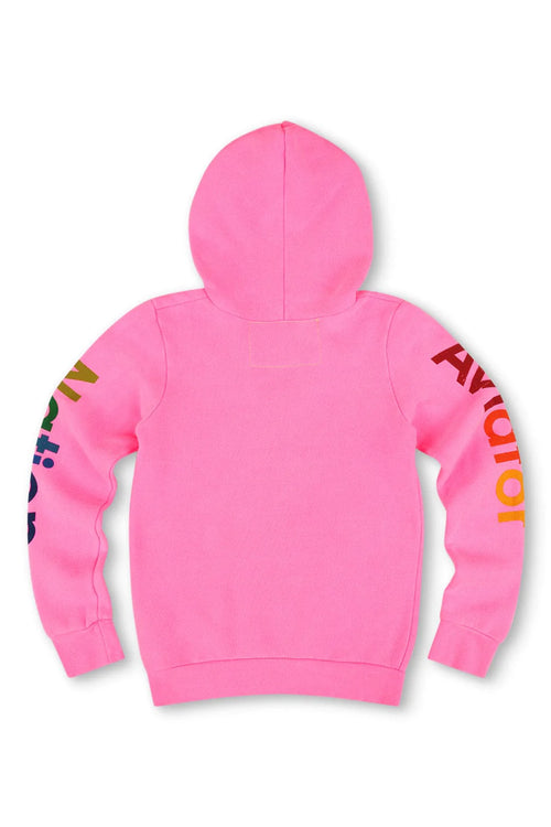 Aviator Nation Zip Hoodie- Neon Pink (Presale)