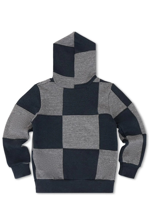 Aviator Nation Check Quilted Sweatshirt-Heather Grey/ Charcoal (presale)