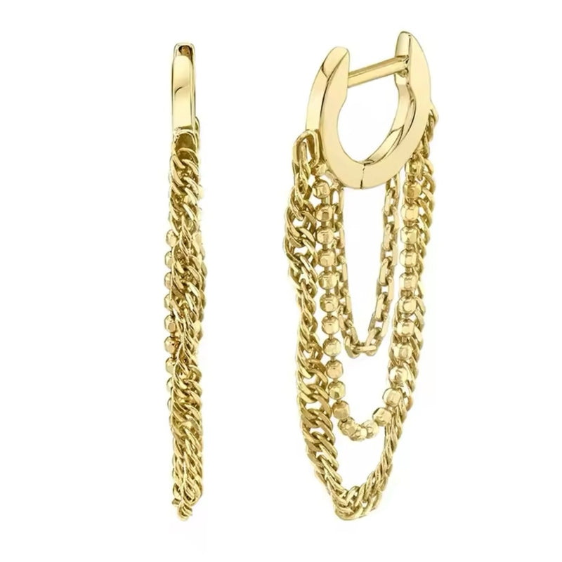 Hoop Chain Earrings Set