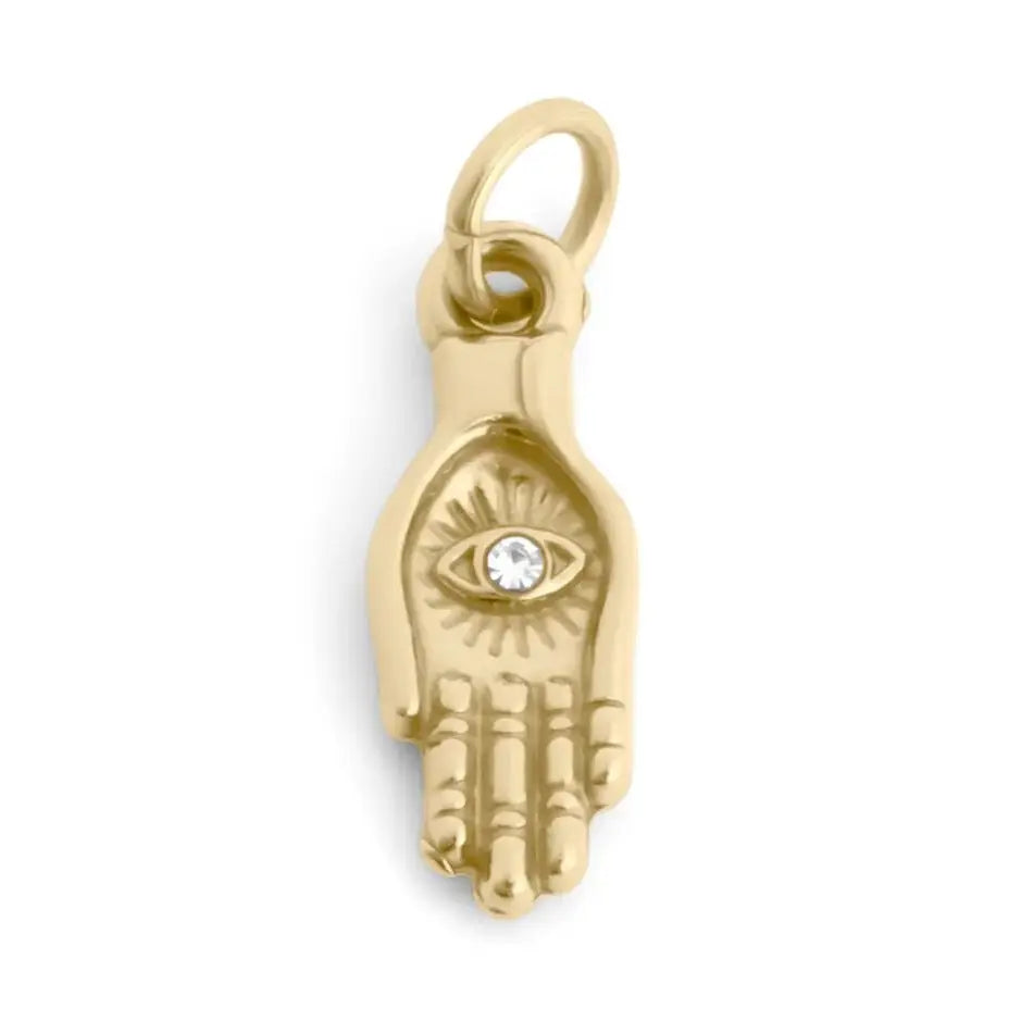 Hamsa Hand Stone Charm
