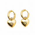 Heart Huggie Earrings