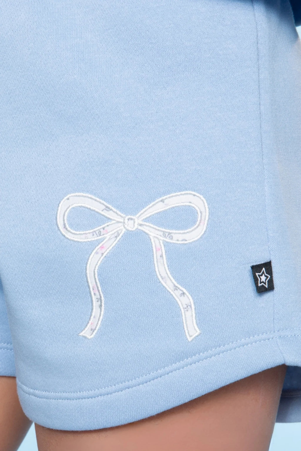 Pixielane Cloud Soft French Terry Dolphin Short- Floral Bow