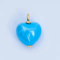 Blue Puffy Heart Charm/Pendant