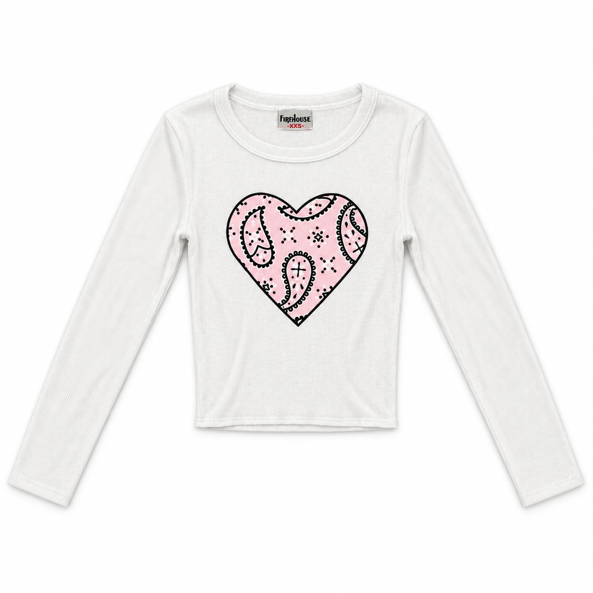 Firehouse  Ribbed Longsleeve Tee - Bandana Heart
