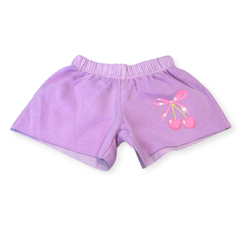 Firehouse Cherry Bow Sweatshort - Grape