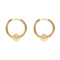 Ball Charm Huggie Hoop Earrings
