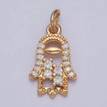Cz Hamsa Hand Beaded Charm