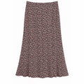 Katie J Anastasia Satin Maxi Skirt- expresso Floral/Satin Cream