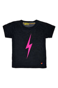Aviator Nation Bolt Tee- Black/Neon Pink (Presale)