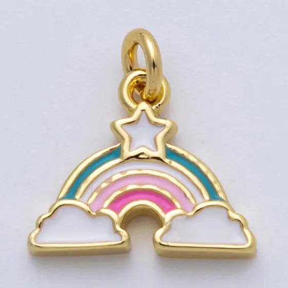 Multicolour Enamel Star Rainbow Charm