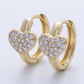Cz Heart Cartilage Huggie Earrings