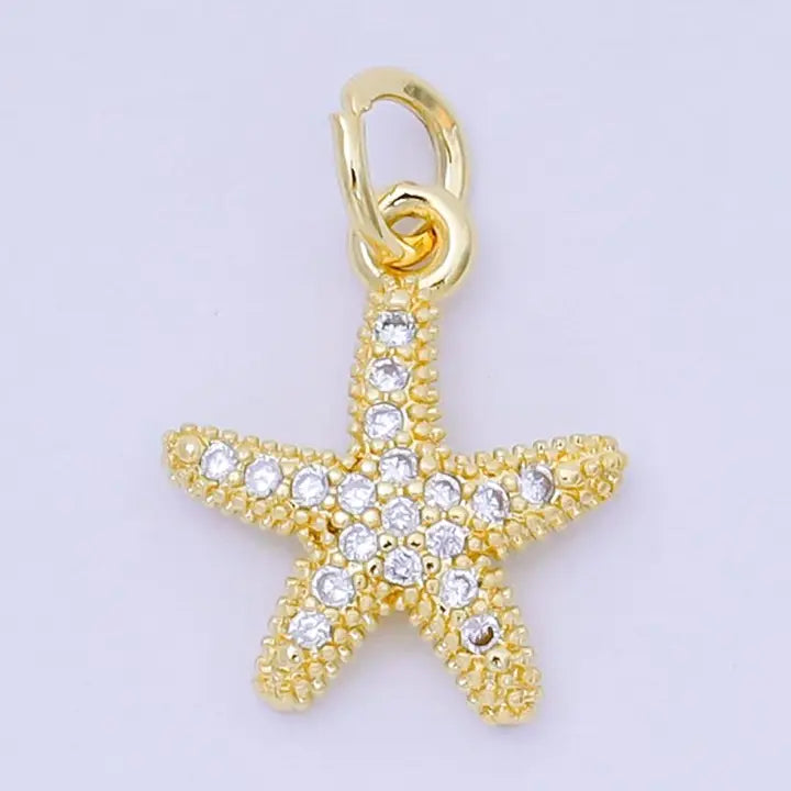 Cz Starfish Charm
