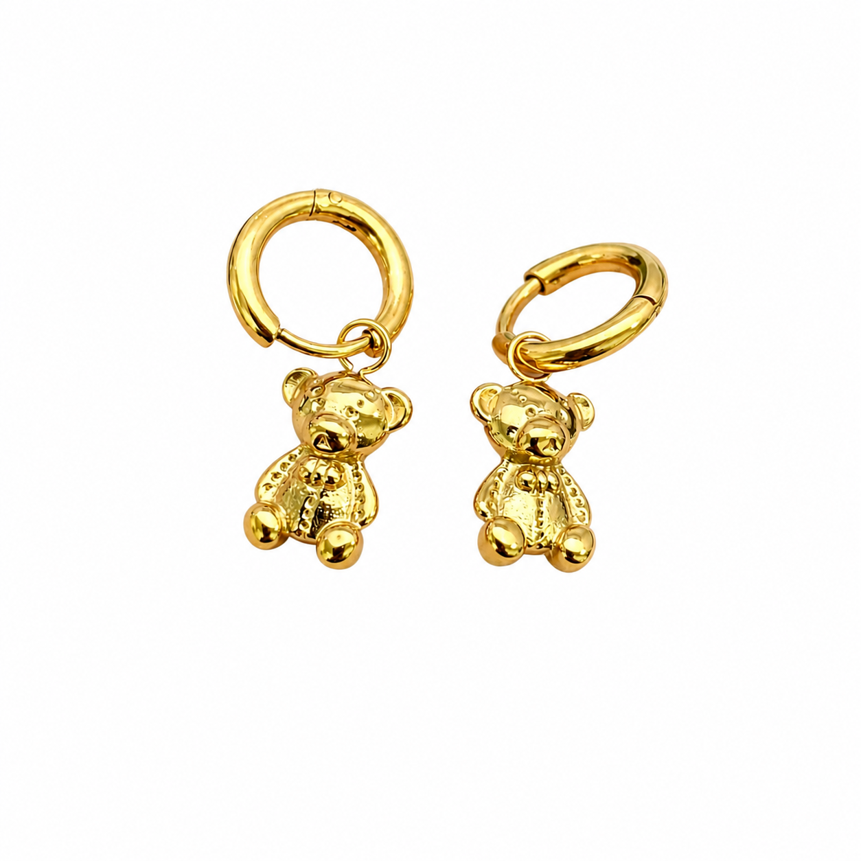 Mini Bear Huggie Earrings