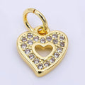Cz Open Heart Charm