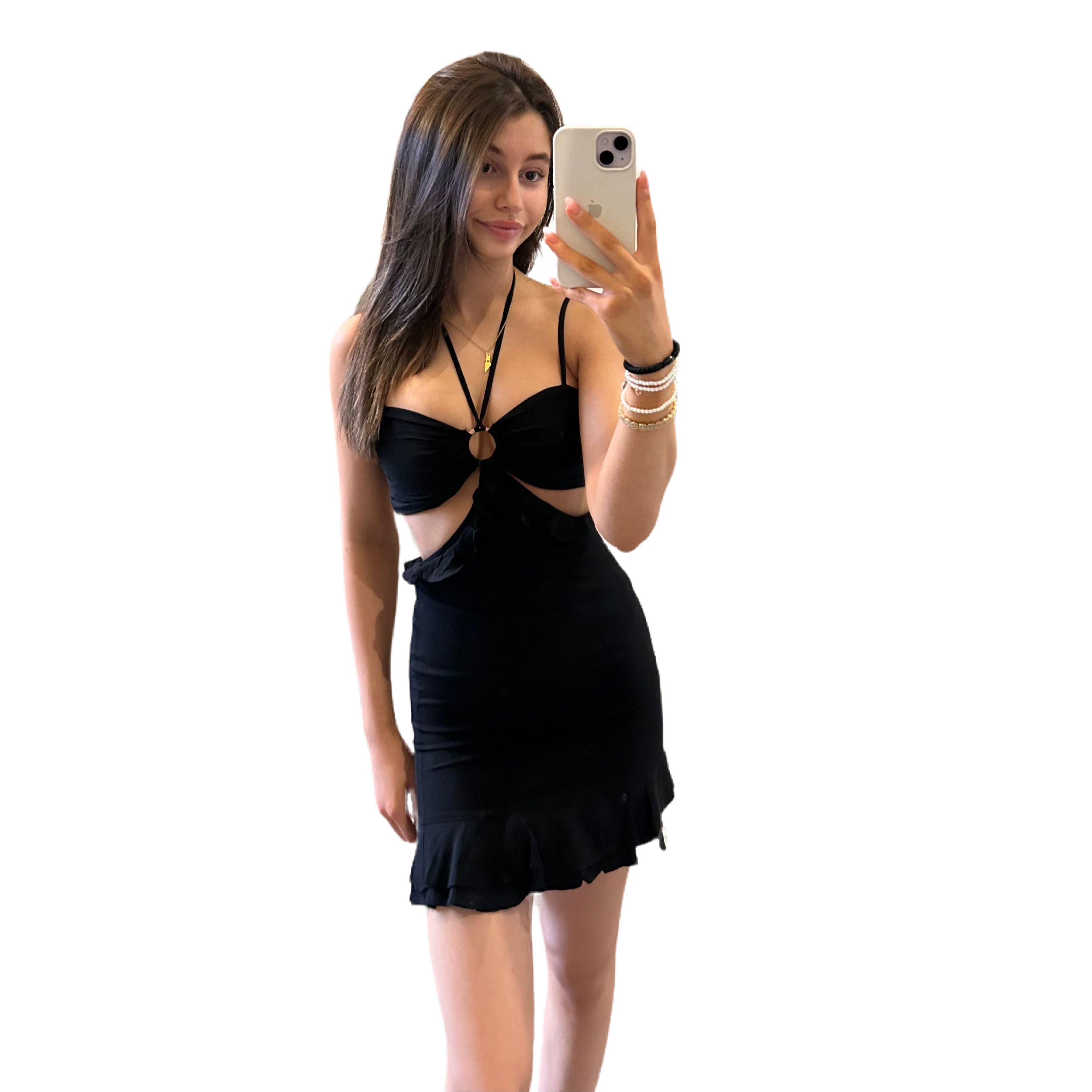 VIP【関税送料無料】希少 DIESEL BLACK COTTON DRESS 8056255737231---