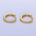 Micro Paved Huggie Earrings