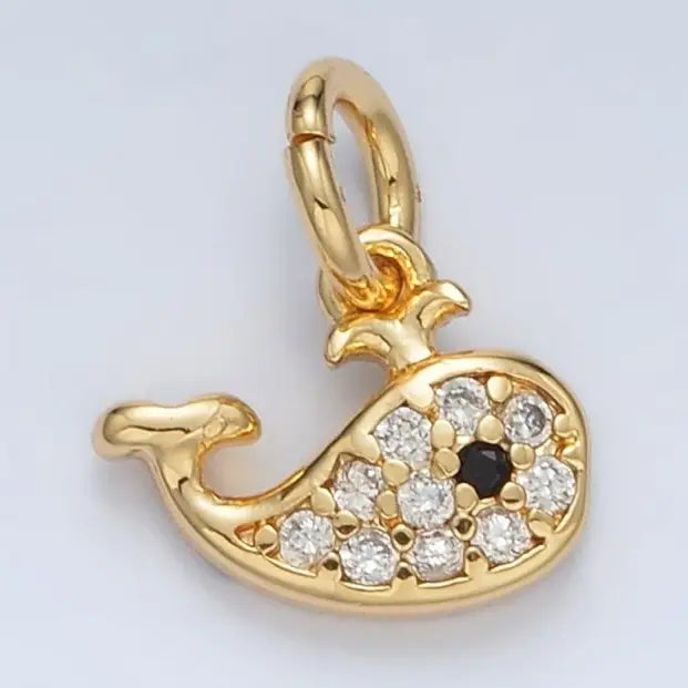 Cz Whale Charm