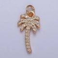 Cz Small Palm Tree Charm