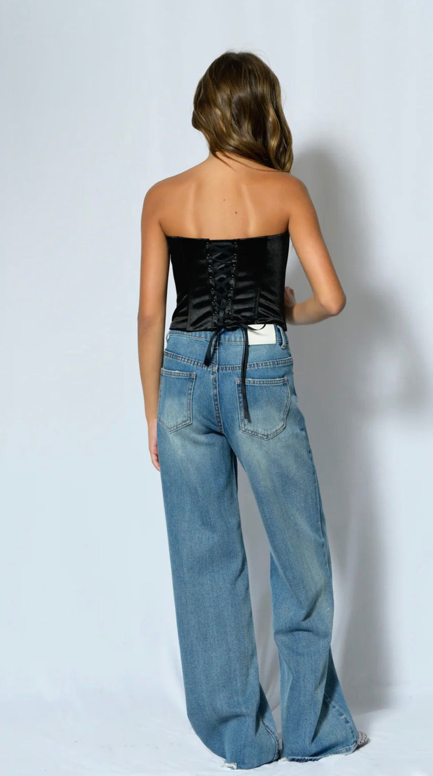 Katie J Lani Corset Top- Black