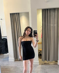 Cheryl Isabelle Strapless Dress- Black