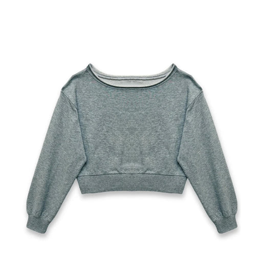 Katie J Tristan Off The Shoulder Top- Heather Grey