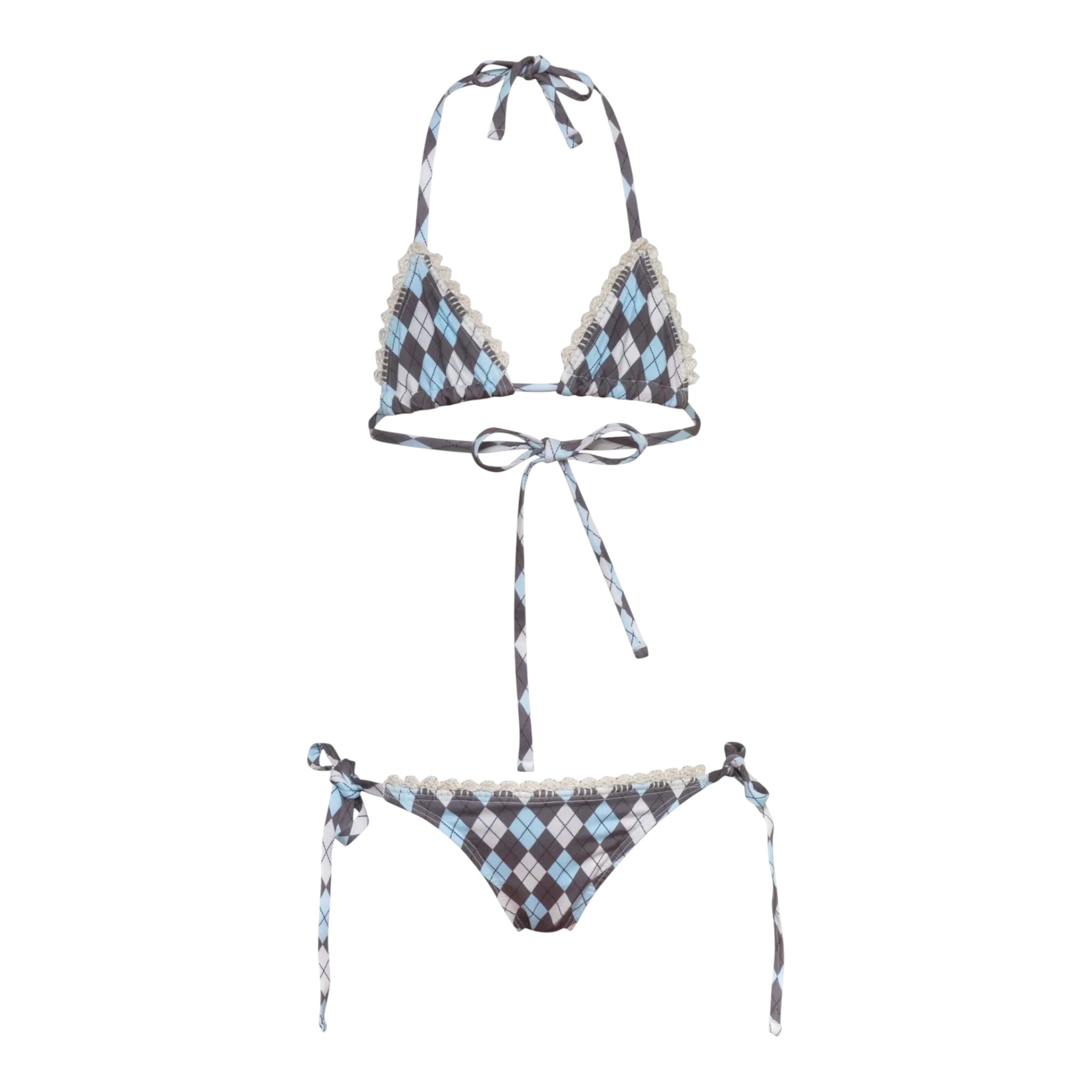 Submarine Crochet - Argyle Sky Mini Bikini Set