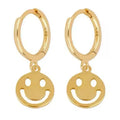 Smiley Face Gold Earrings-Set