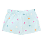 Pixielane  French Terry Dolphin Short - Ice Mint Pink Stars