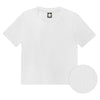 Pixielane Ribbed Modal Crop Fitted Tee- White