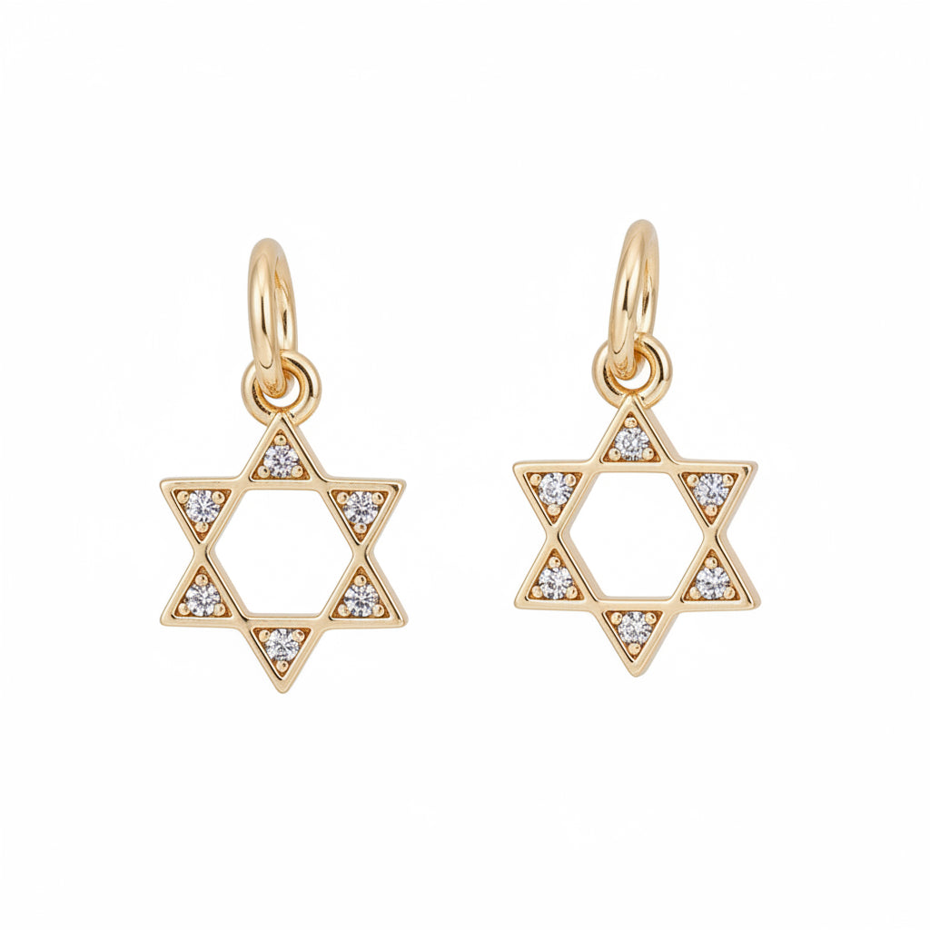 Cz Star of David Charm