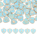 Blue Heart Letter Charm