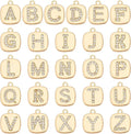 Cz Rectangle Letter Charm