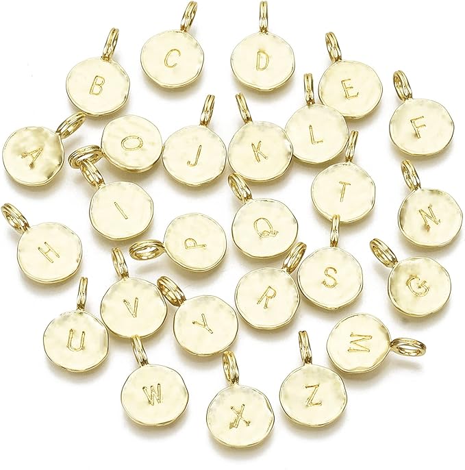 Round Letter Charm