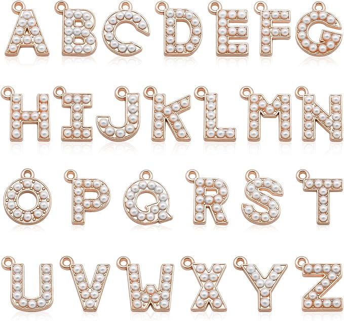 Pearl Letter Charm