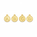 Round Letter Charm