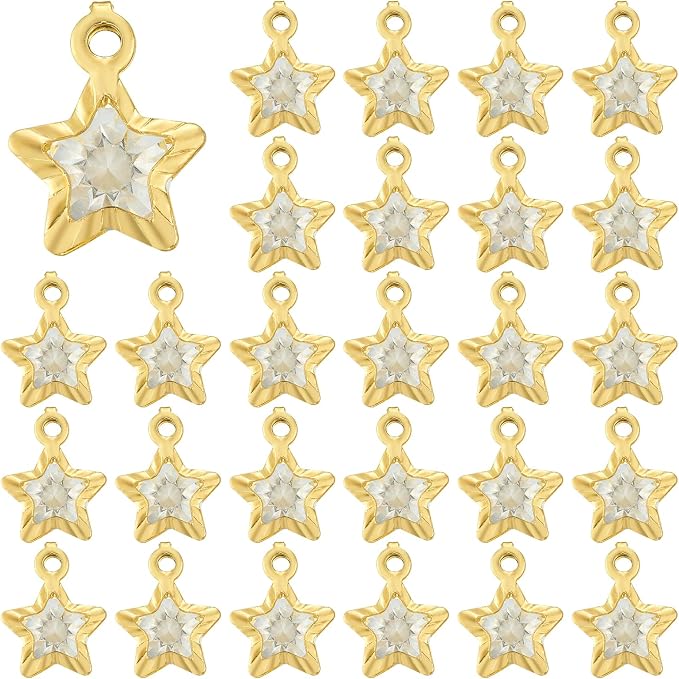 Heart or Star CZ Charm